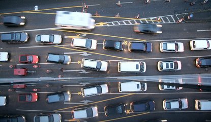 Stau auf der Autobahn